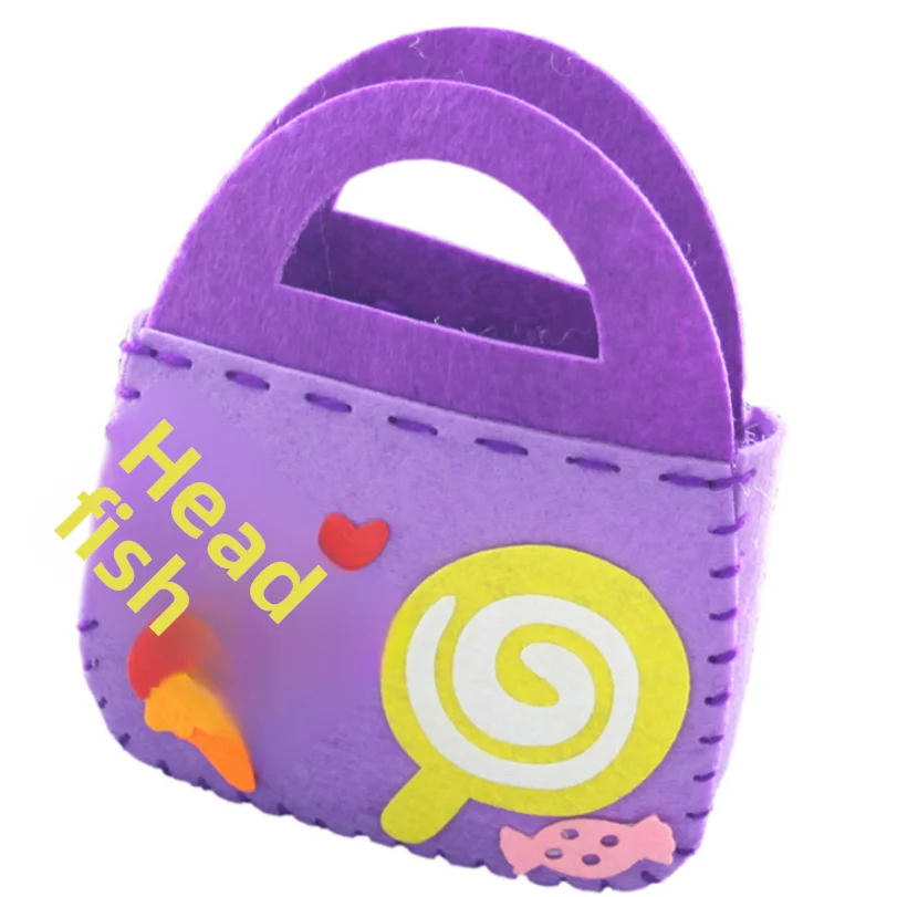 Kinder-DIY-Nähset mit Vliesstoff, Cartoon-3D-Aufkleber zum Selbermachen, Pädagogisches Spielzeug-Materialpaket