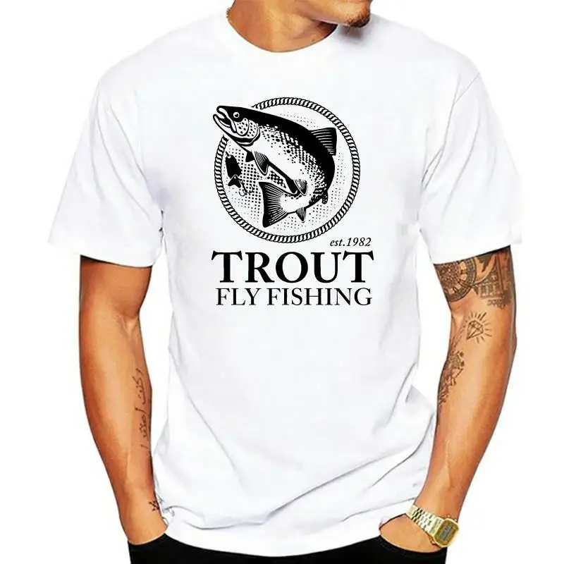 Trout Fly Fishing T Shirt Fish Trip Carp Tshirt Rod Bait Angling Top Large Size Tee Tshirt