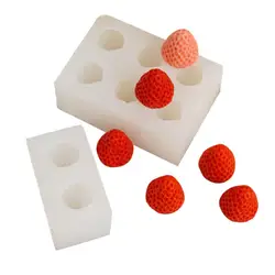 3D Strawberry Silicone Molds Fruit Shape Silicone Mold for Pastry Desserts Mousse Cake Mold for Baking Handicrafts For Candles