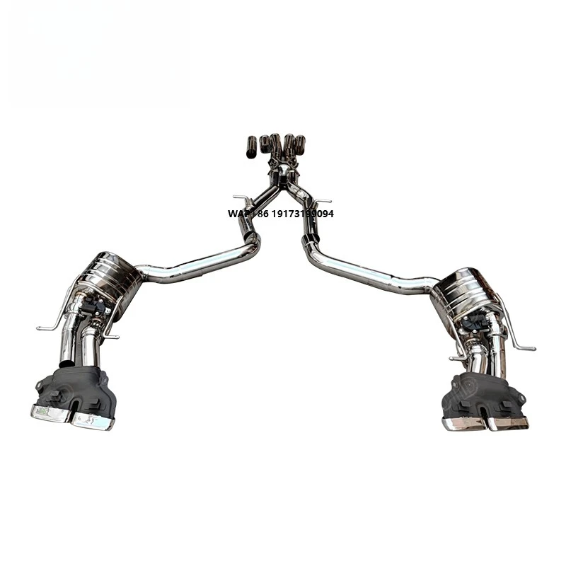 

Stainless Steel Catback Exhaust for S550 W222 4.7L V8, No Tailpipes Increases Power, Fast Shipping