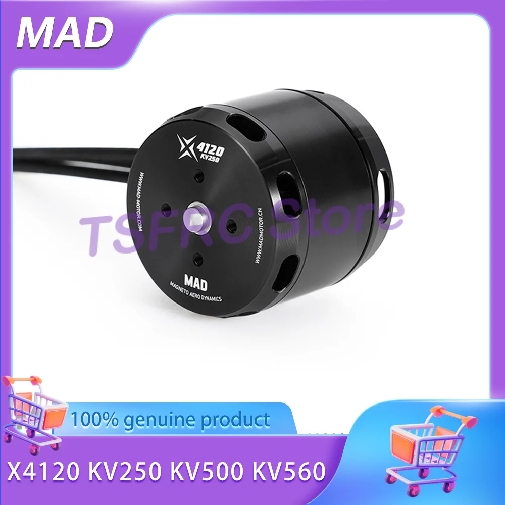 

Бесколлекторный двигатель MAD X4120 IPE 250KV 500KV 560KV для дальнобойных мультироторных квадрокоптеров, гексакоптеров, октокоптеров и радиоуправляемых дронов