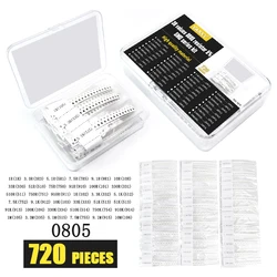 36 values kit 0805 5% chip resistor 1R~10M 1 3.3 5.1 10 33 100 330 510 1K 3.3K 5.1K 10K 33K 51K 91K 100K 330K 510K 1M 10M R ohm