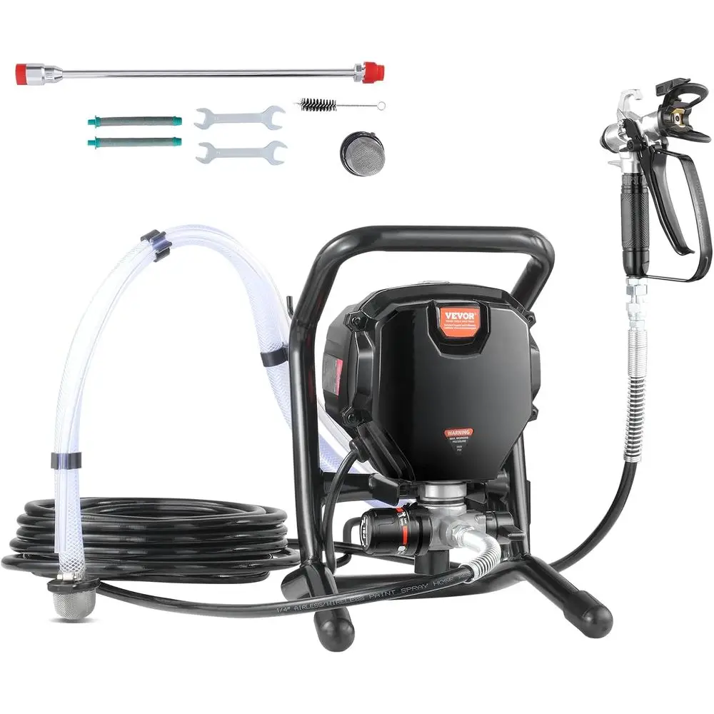 

750W Stand AirlPaint Sprayer, 3000PSI High Eiciency Electric AirlSprayer, ine and Even Painting Eect, Handheld Paint Sprayers or
