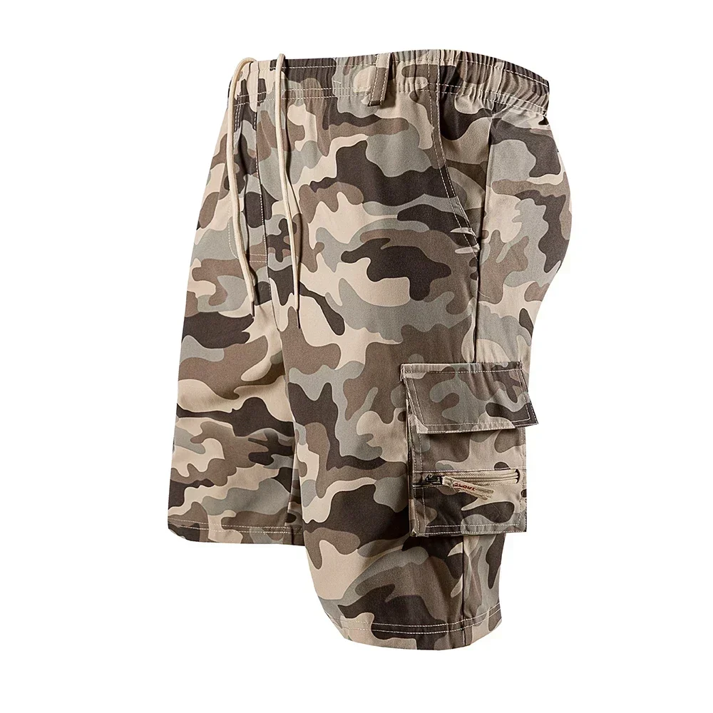 Herren-Shorts, lockere, große Overalls mit mehreren Taschen, Sommer-Cargo-Shorts, bequeme Hosen, Outdoor, lässig, Sport, Strandhose – Detail 7