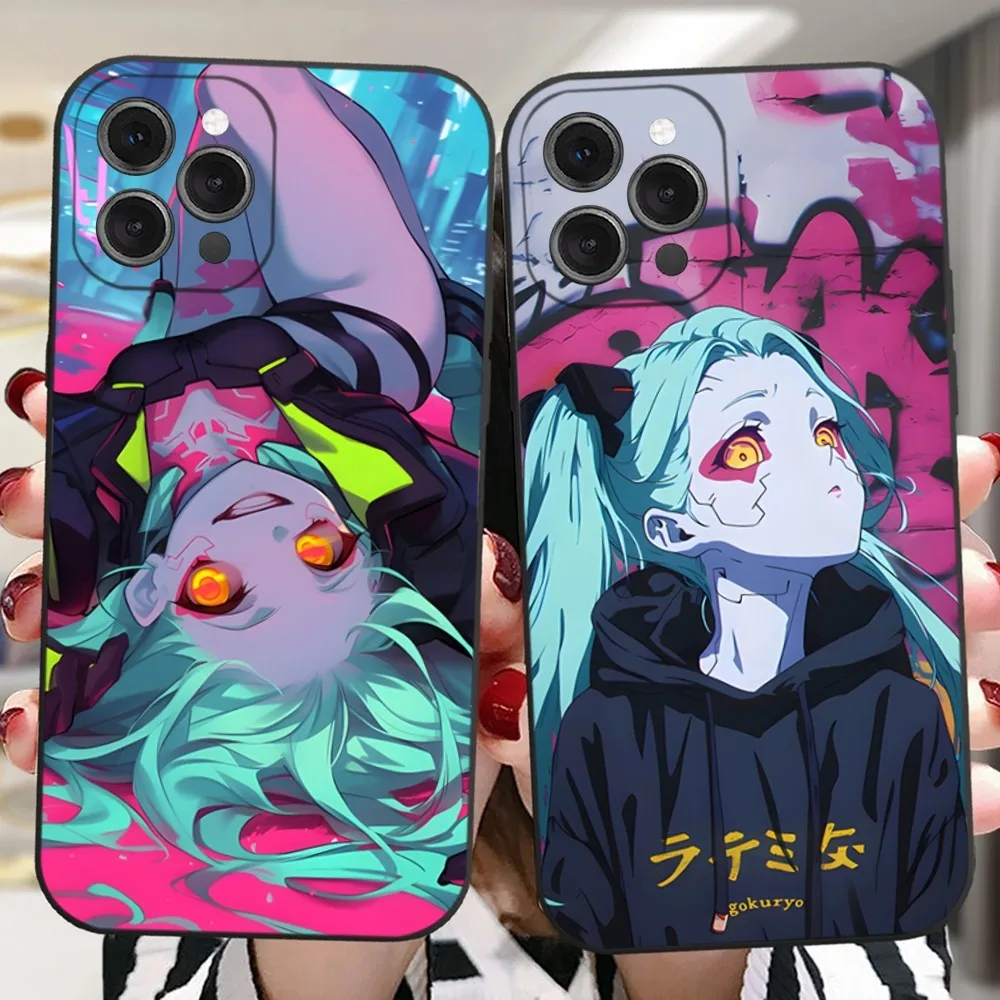 C-CyberpunkS Anime Rebecca Phone Case For iPhone 16,15,14,13,12,11 Plus,Pro,Max,XR,XS,X,7,8 Plus,SE,Mini Silicone Soft