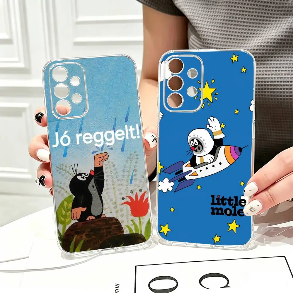 Animation T-The Little M-Mole  Phone Case Transparent Silicone Soft For Samsung S25,S24,S21,S22,S23,S30,Ultra,S20,Plus,Fe