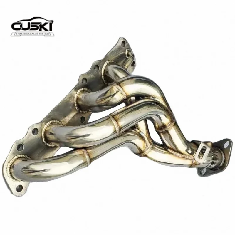 Stainless Steel Polished Finish Exhaust Manifold with Front Pipe For Suzuki Jimny 2007-2021 Improved Exhaust Performance