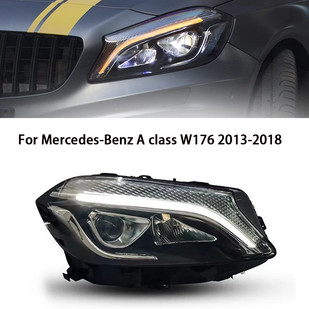 

LED Head Light Assemly for BENZ A Class W176 2013-2018 Plug and Play Headlights Plug and Play LED DRL Turn Headlightsead Lights