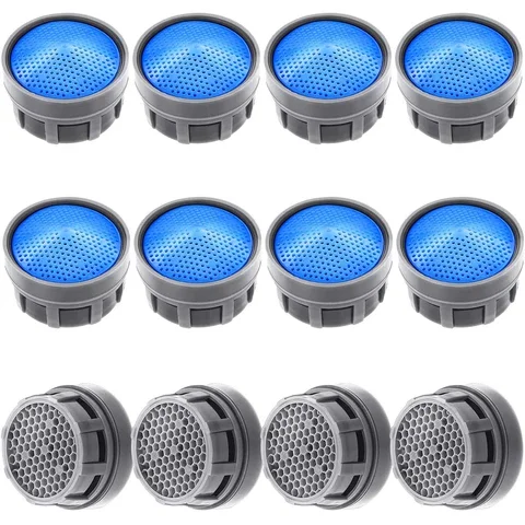 Water Saving Tap Diffuser, Faucet Aerators, Flow Restrictor, Replacement Nozzle Filter, Water Bubbler, 22mm, 12 Pcs