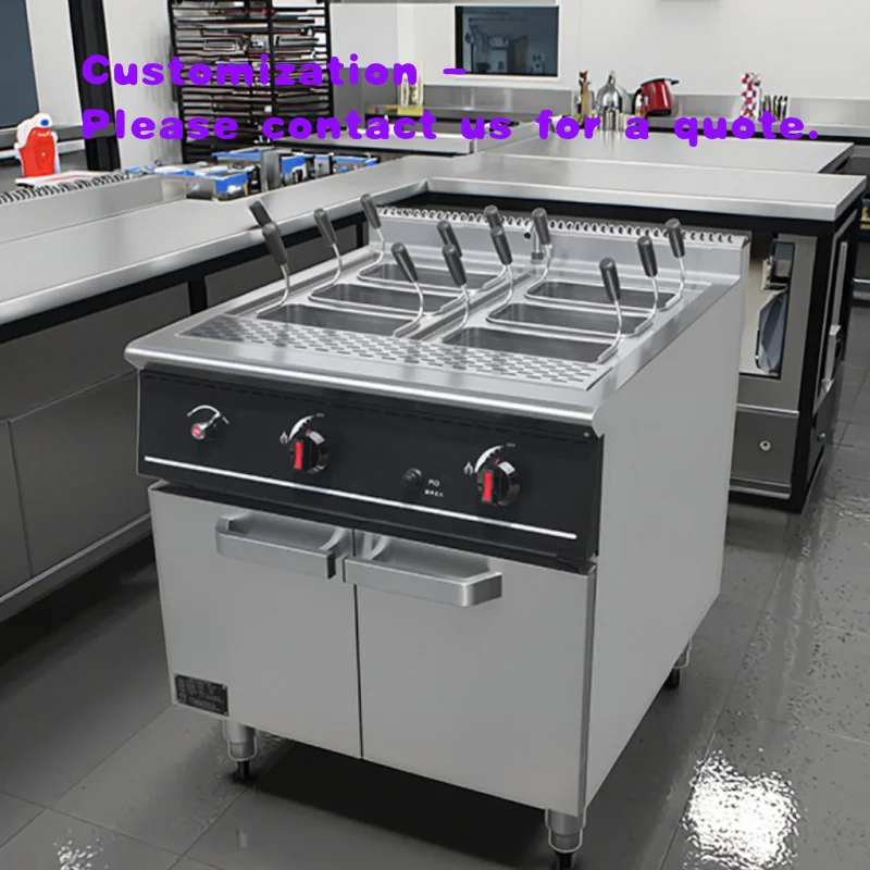 custom.High Quality 16-Hole Noodle Cooking Stove with Cabinet Base Large-Capacity Commercial Kitchen Equipment Restaurants H