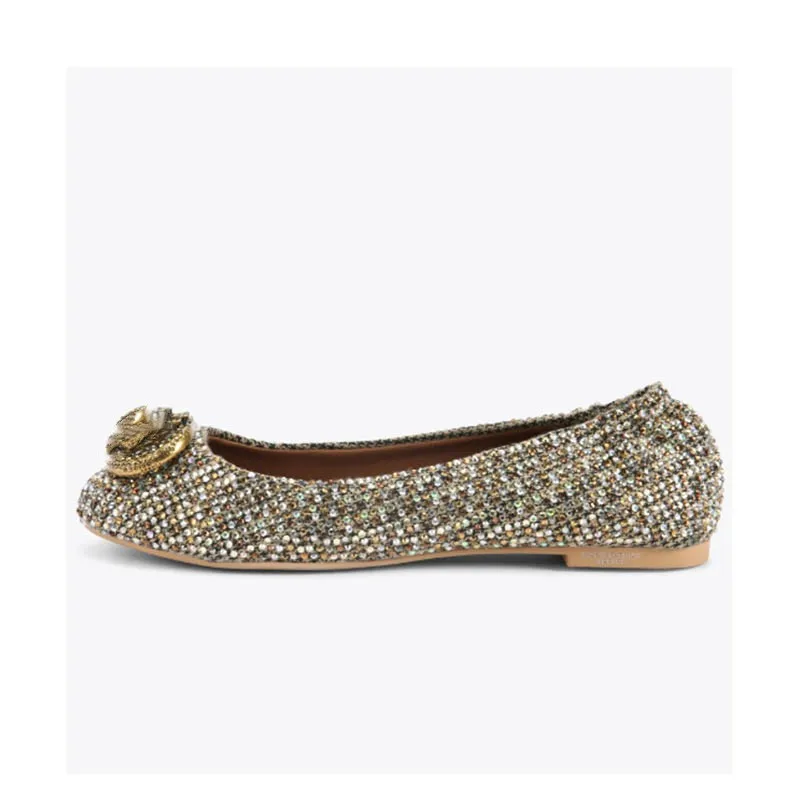 Luxury Full-diamond Shallow-cut Flats Flat Ballet Flats Women Commuter Bow Light - view 2