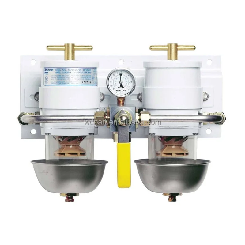 Marine Duplex 500 Turbine Series  Fuel Filter/Water Separator 75500MAX2 for Racor Gasoline  Engine Spare Parts