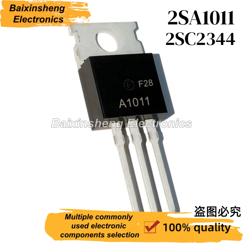 10 Pieces, 2SA1011 2SC2344 C2344 (NPN) A1011 (PNP) TO-220, New Amplifier Pairing Tube