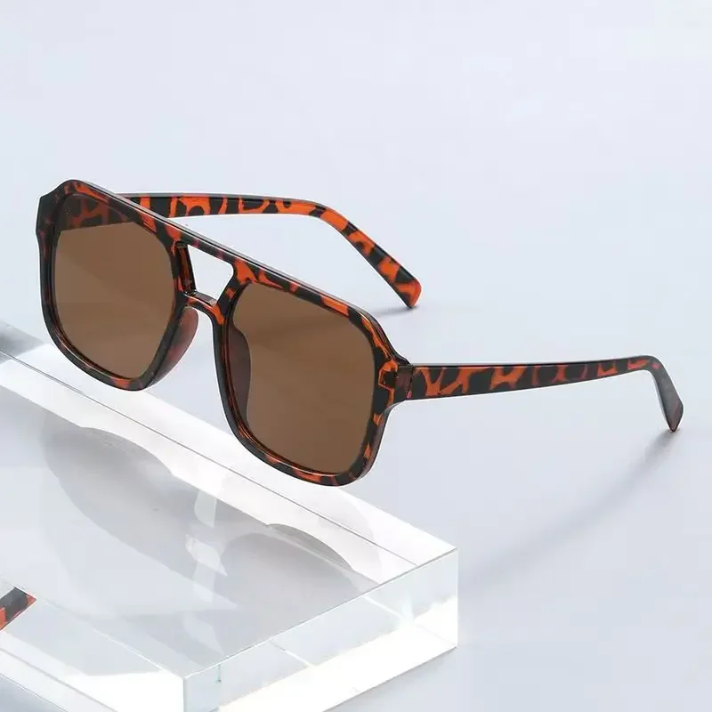 1/3PCS adult style sunglasses square Double new beam personalized Korean version trendy Sun Glasses high-end
