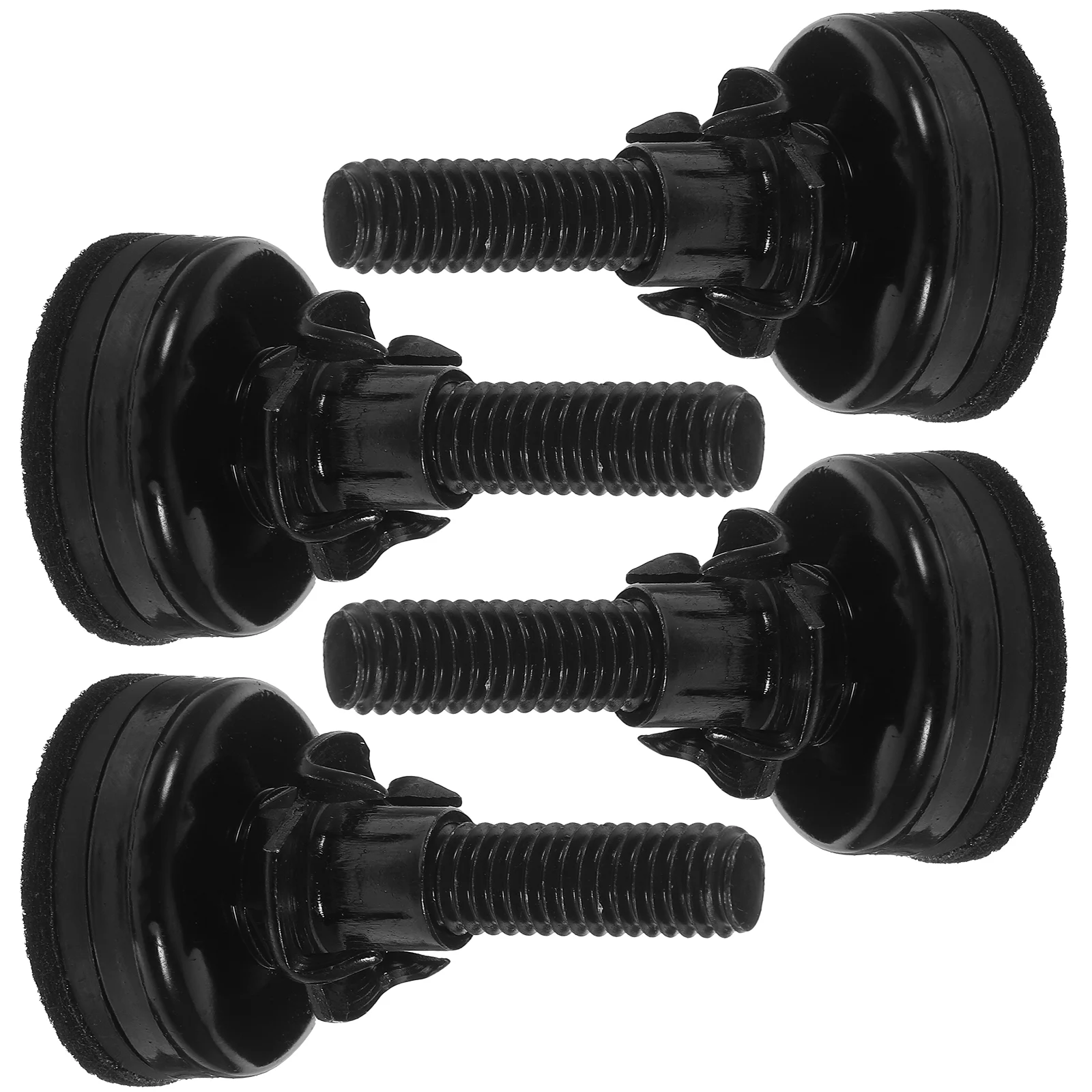4 Sets Leveling Feet Table Levelers Furniture Non-slip Bed Chair Leg Extenders Base Black Pp Screws Cabinet