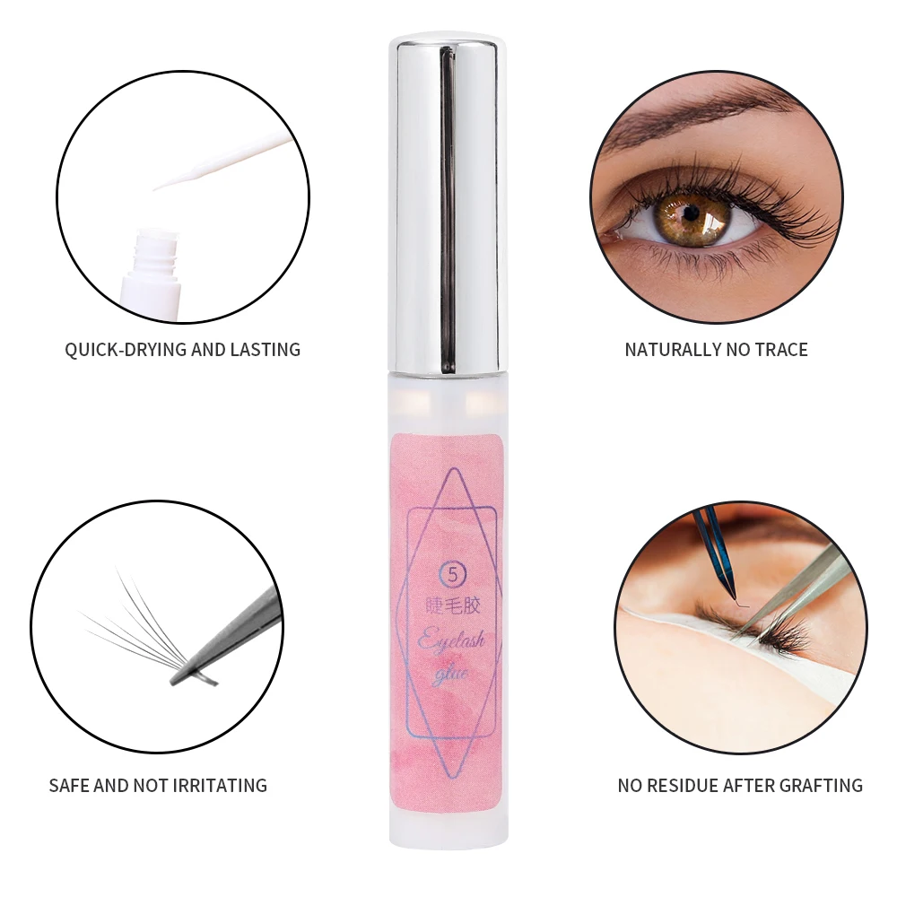 Fast Dry False Eyelashes Glue Clear Waterproof Professional Eyelash Extension Glue False Eyelashes Makeup Adhesive Cosmetic Tool