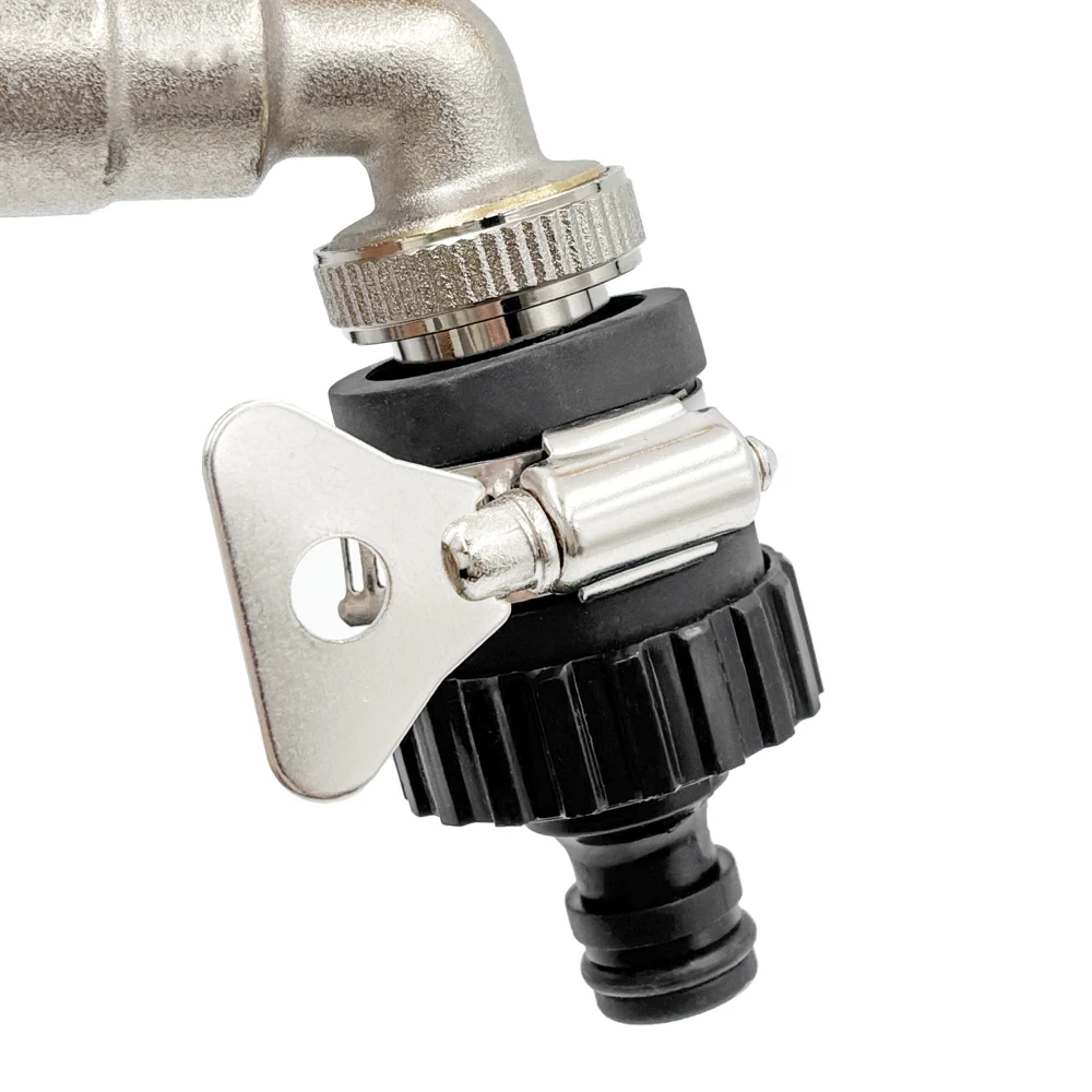 2pcs Durable Universal Water Faucet Adapter Plastic Hose Fitting Quick Connect Fitting Tap for Car Washing Garden Irrigation