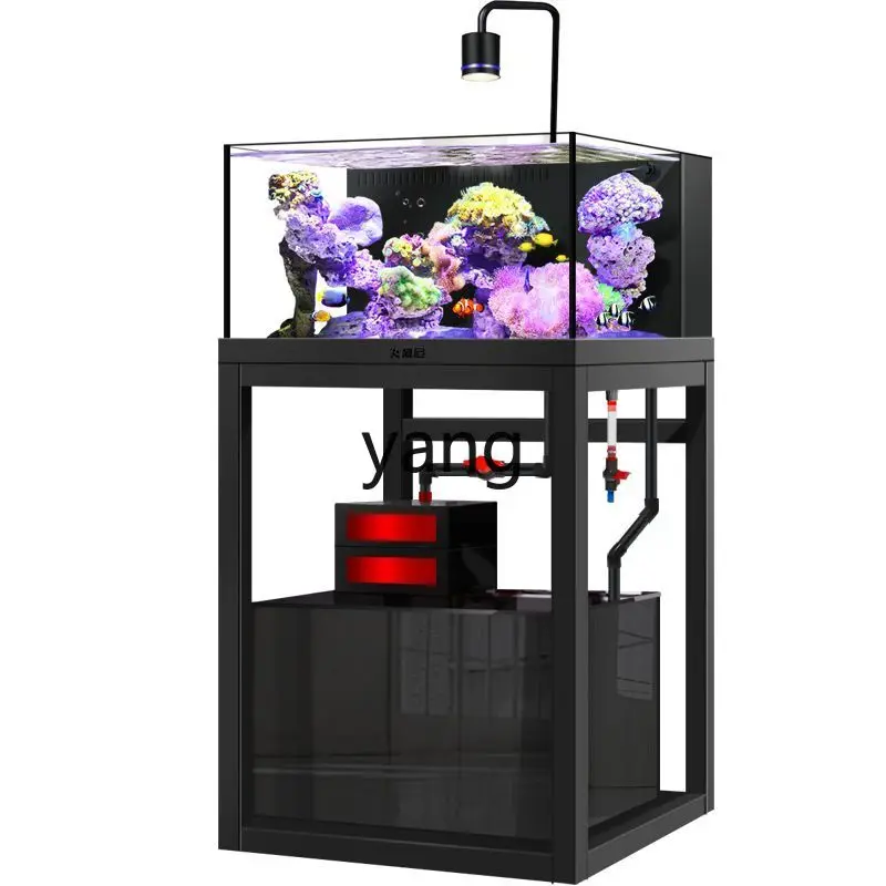 

LMM industrial wind ultra-white glass landscaping bottom filter ecological aquarium