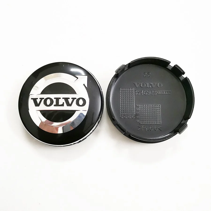 2024 New 4Pcs Volvo Wheel Cover Label Car Logo ABS Plastic 65mm Tire Auto Parts For V70 S40 XC90 S60 S60L S70 S80 XC60 V40 V50