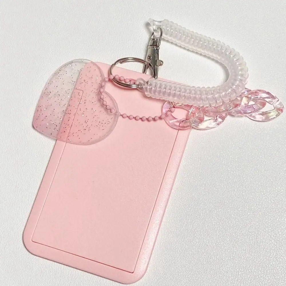 جديد حامل بطاقة الجمال العالية عمودي الحب التدرج حاملي بطاقات الائتمان فلاش الوردي غطاء بطاقة الحافلة حالة حافلة الطالب