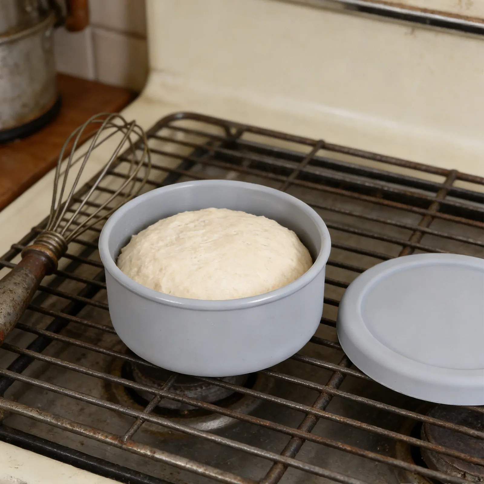 Silicone Pizza Dough Proofing Bowls 2 Pack Stackable Airtight Containers for Bread Sourdough Fermentation