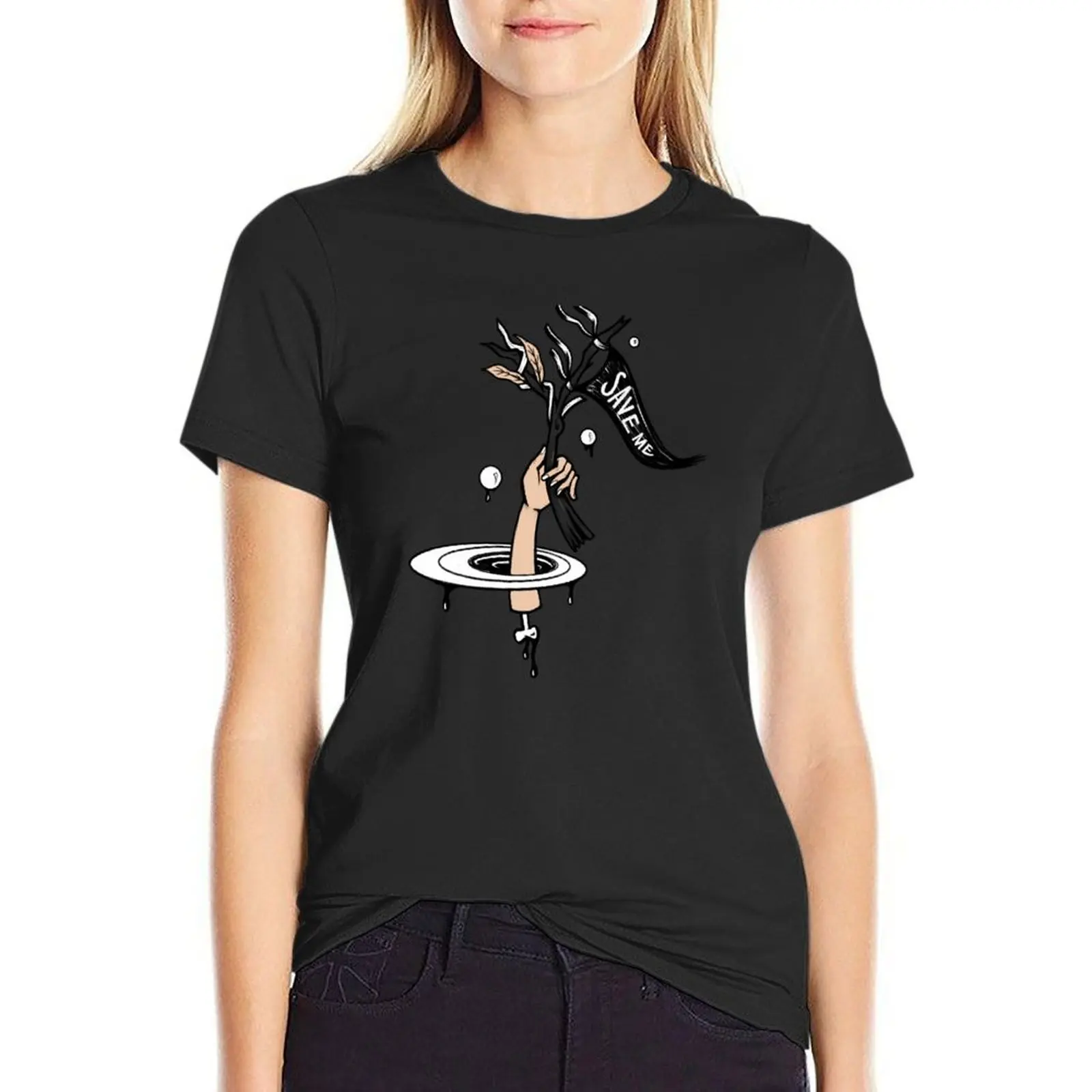 Save me T-Shirt customs hippie clothes Aesthetic clothing blacks plain t shirts for Women