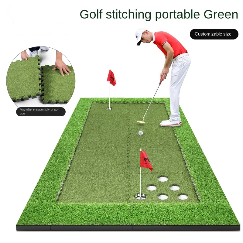 Splicing Portable Indoor Putting Mat Green Mini Suit Office Family