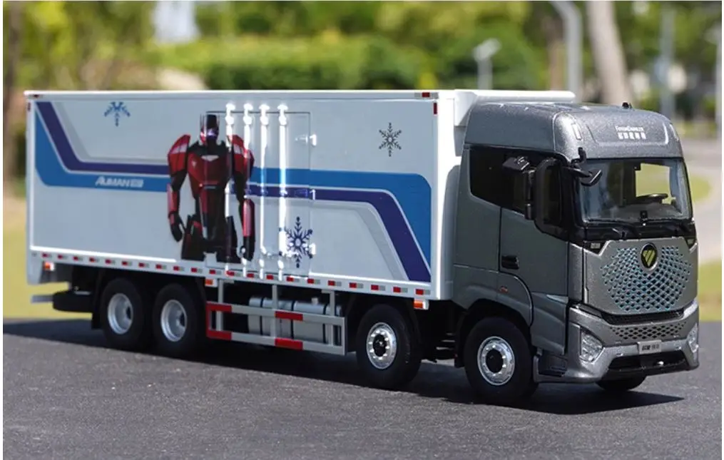 Collectible Diecast Model Gift 1:36 Scale Foton Auman EST-A 8X4 Container Van Truck Vehicles Alloy Toy Model