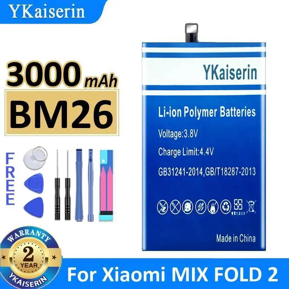 

BM26 Durable Mobile Phone Battery For Xiaomi Mix Fold 2 3000Mah