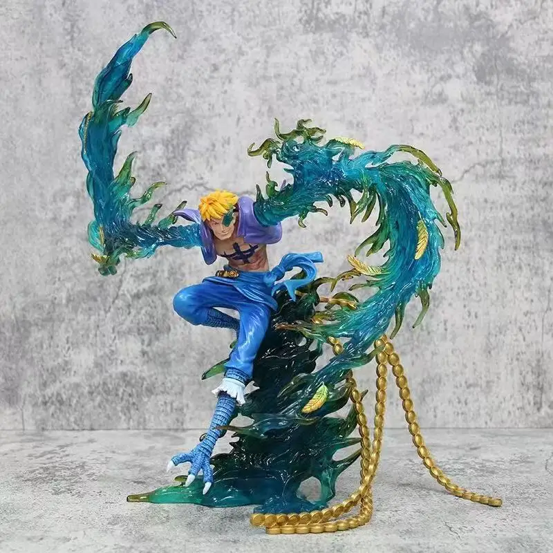 One Piece Series Figures Fantasy Phoenix Flying Marco Series Models Scene Statue Anime Character Desktop Decorations Decorate