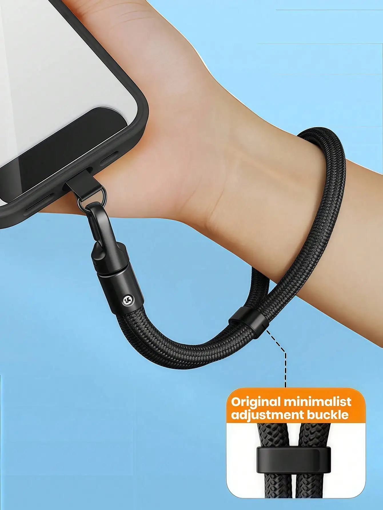 

Adjustable Phone Lanyard Strap With Clip, Wrist Band Anti-Lost Phone Cord, Sturdy Travel Outdoor Anti-Theft Phone Leash, New Short Self-Lock Anti-Fall Hanging Rope