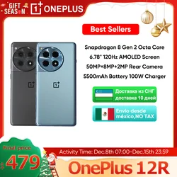 OnePlus-Smartphone 12R 5G, version globale, 16 Go de RAM, 2024 Go de ROM, processeur Snapdragon 8 Isabel 2, écran AMOLED 256Hz, 6.78 W, batterie SUPERVOOC 120 mAh, nouveauté 100