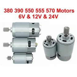 1PC Electric Car Motor Children's Electric Car Motor 550 RS390 RS380 12V 6V 24V DL555 10 Teeth Engine For Kid's Electric Vehicle