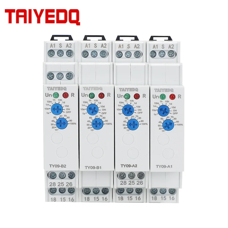 Din Rail Time Relay A Power-On Delay B Delay Disconnection AC/DC 12V-240V 16A 0.1S~10 Days