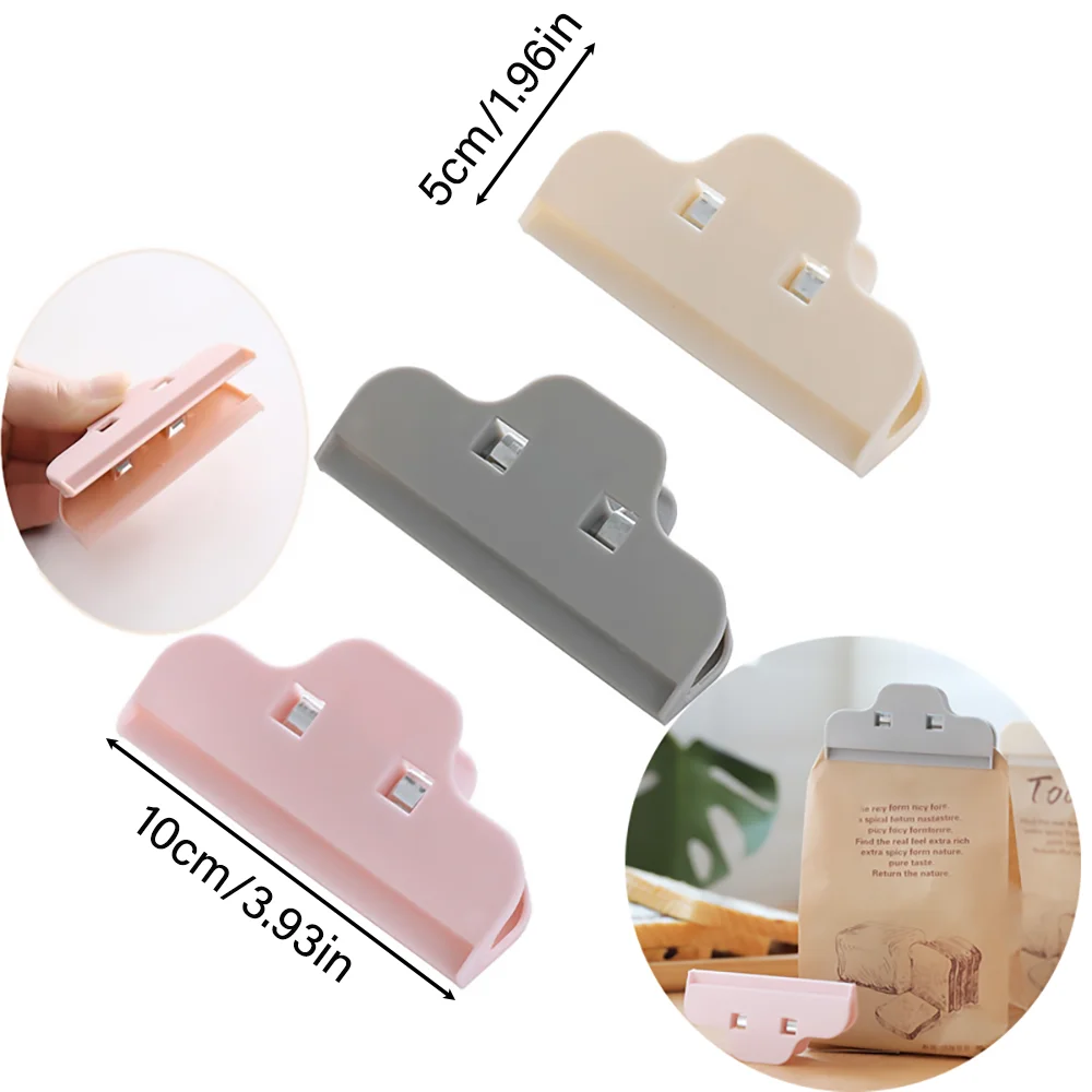 6PCS Chip Bag Clips , Portable large Kitchen Storage Food Snack Seal Sealing Bag Clips Sealer Clamp Plastic Tool for Bag