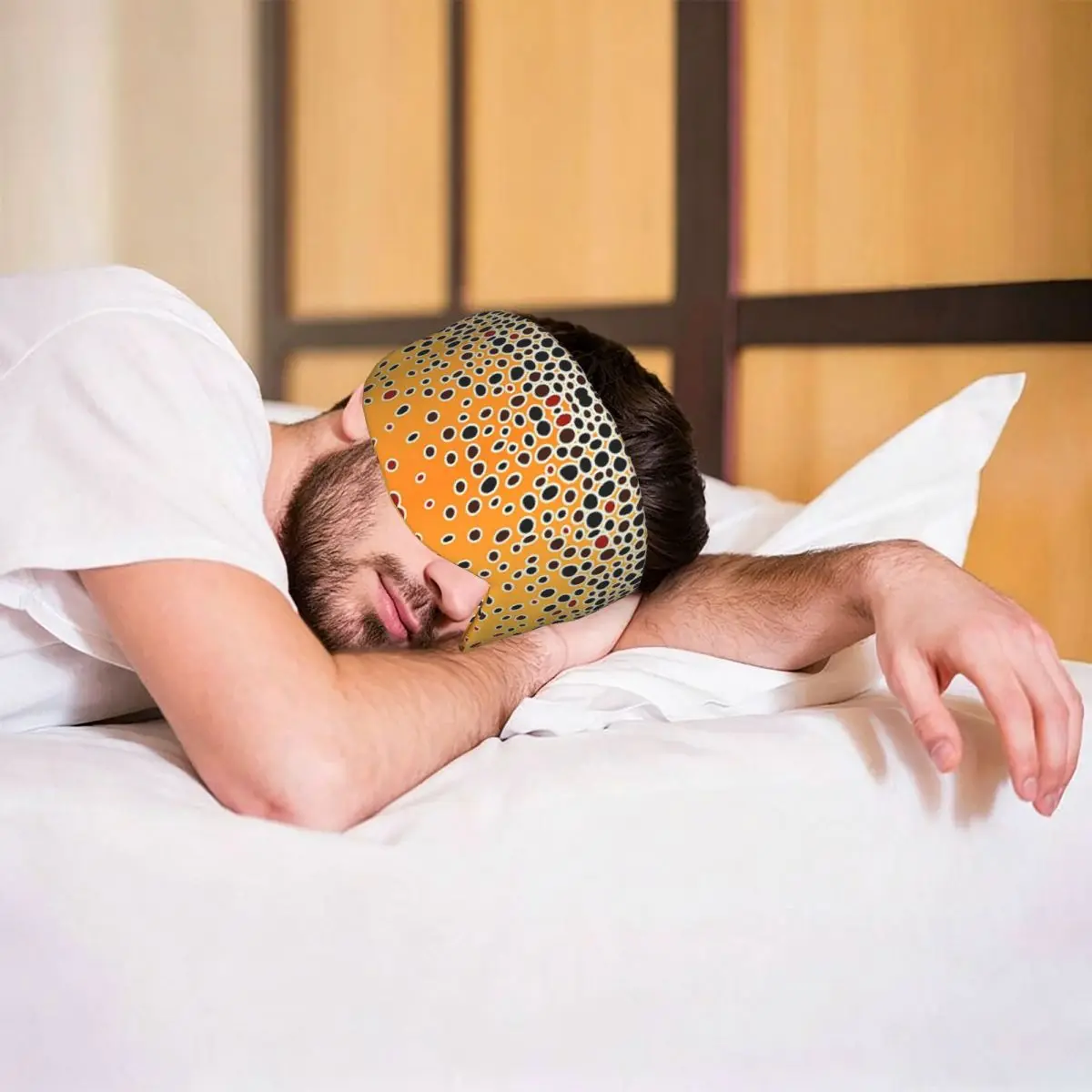 Brown Trout Skin sleep mask Light Blocking Portable Eye Cover for Girls Boys Travel Party Gift Eyeshade eyepatch