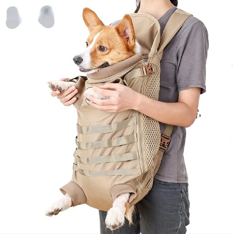 Dog backpack portable four-legged large and medium-sized dog Kejifa Dou breathable pet tactics backpack