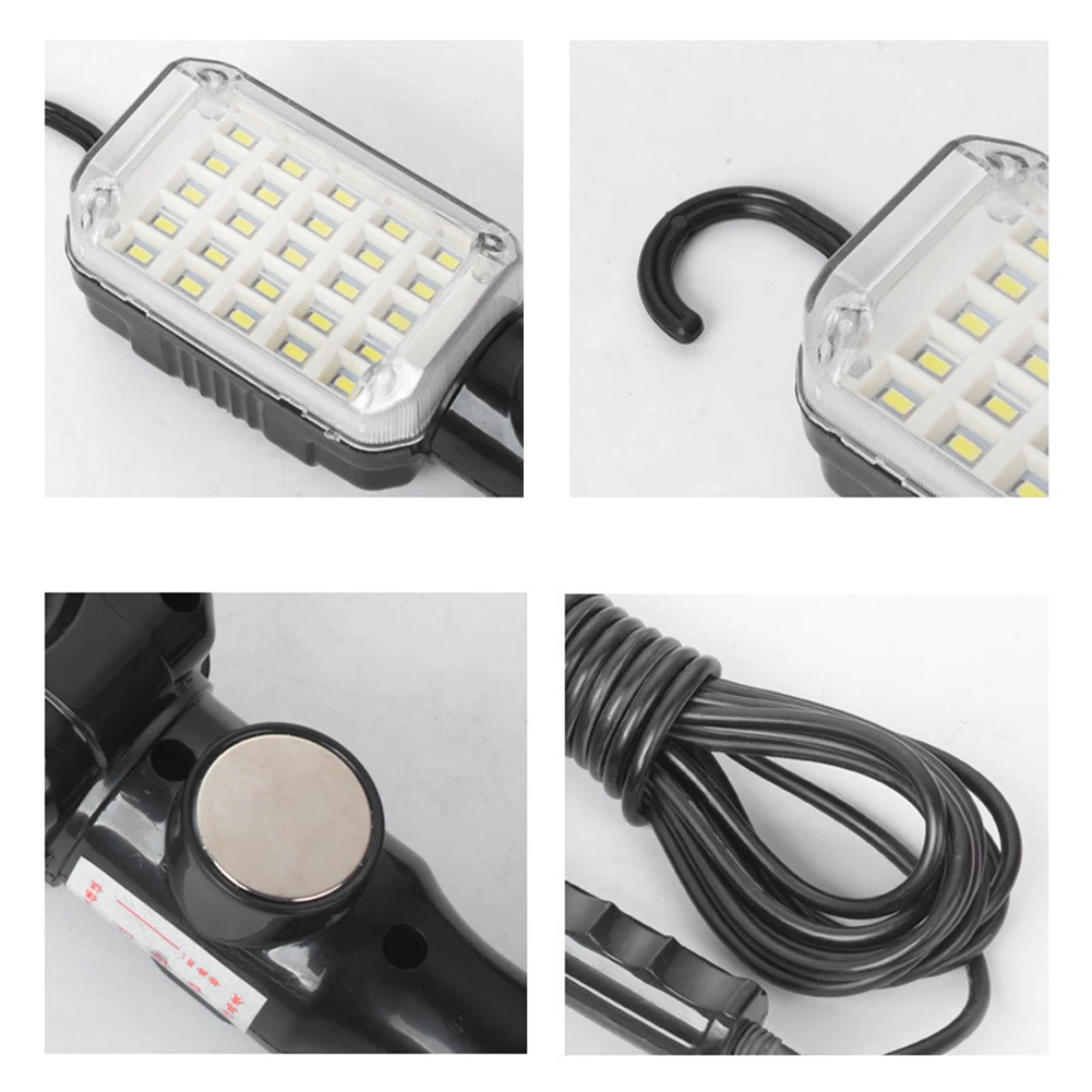 مصباح LED محمول مع قاعدة مغناطيسية ، مصباح بناء للتفتيش ، مصباح خطاف ، إصلاح السيارة المحمول باليد ، مصباح يدوي ، AC ww