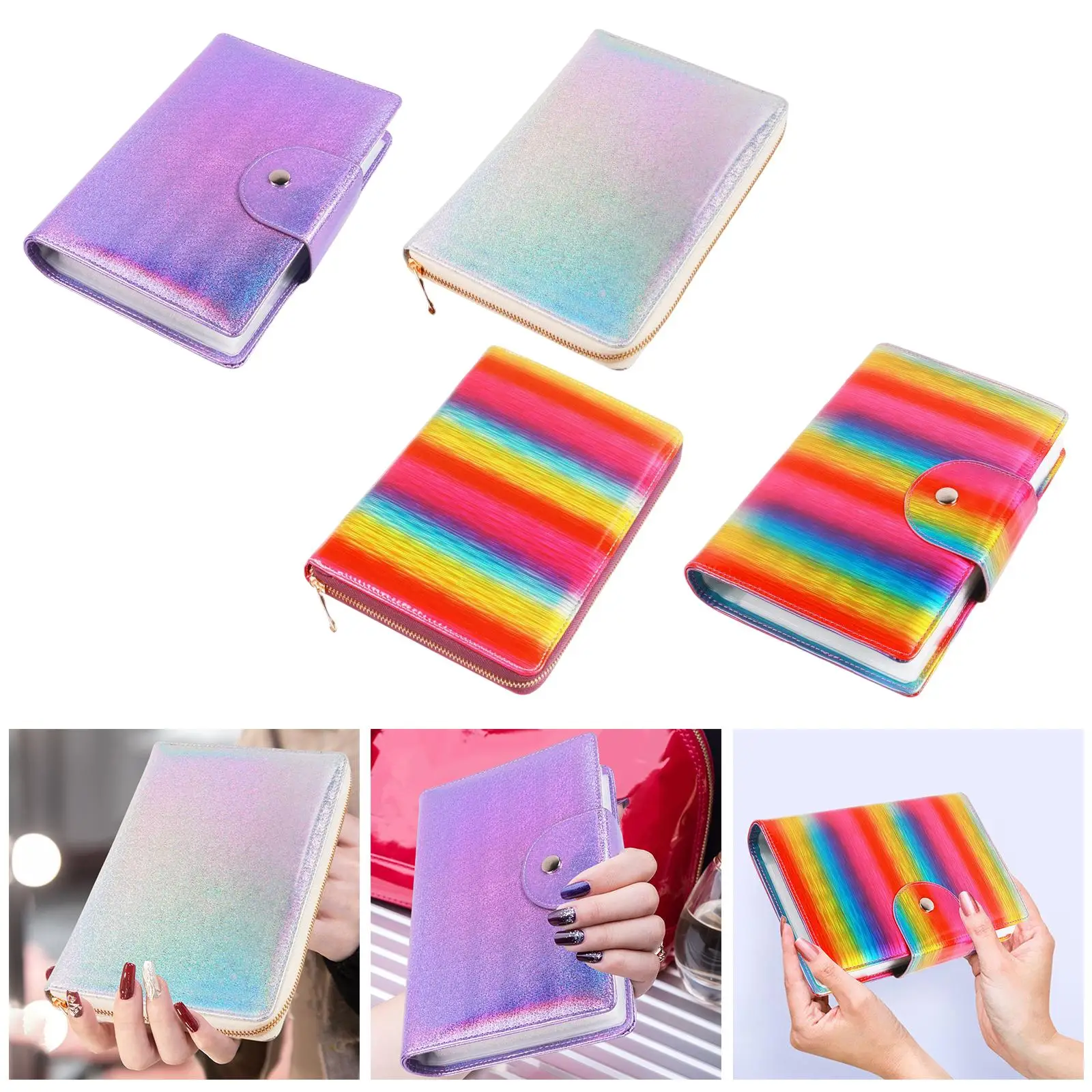 Nail Template Case Rectangular Snap Close DIY Tool, Style Bag Nail Stamping