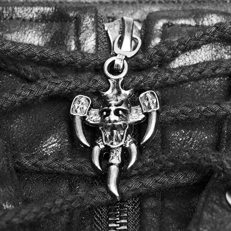 PUNK RAVE Gothic Performance Punk Rock Unisex Steampunk Party Cospaly Hooded Black PU Accessory Crack Skin Fabric Stitching