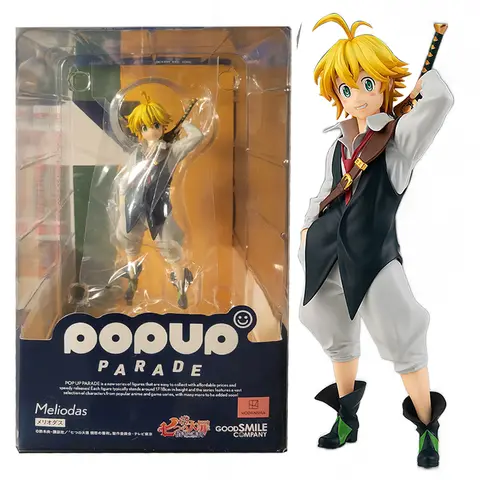 15CM Anime Meliodas King Model Character Doll Pillow Poses Carrying Sword Action Figure PVC Action Figure Collection Gift