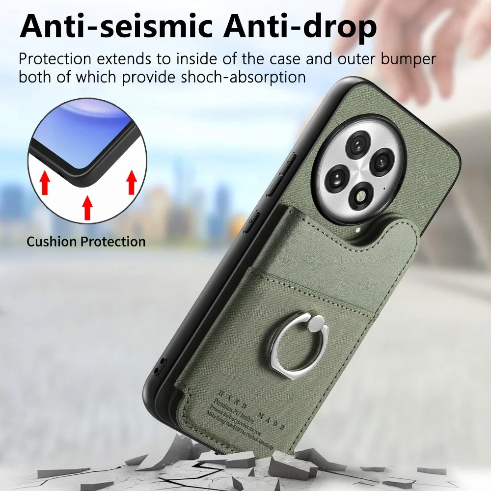 محفظة مزدوجة الزر من الجلد المغناطيسي بطاقة RFID كابا لهاتف Oneplus 13 5G حافظة فاخرة One Plus 13R Oneplus13 Ace 5 Pro حافظة خلفية