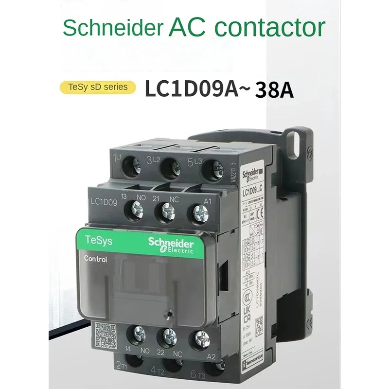 Schneider New black version  AC Three-pole contactor 3P LC1D25 LC1D32 LC1D38  B7C F7C Q7C M7C 24V 110V 220V 380V