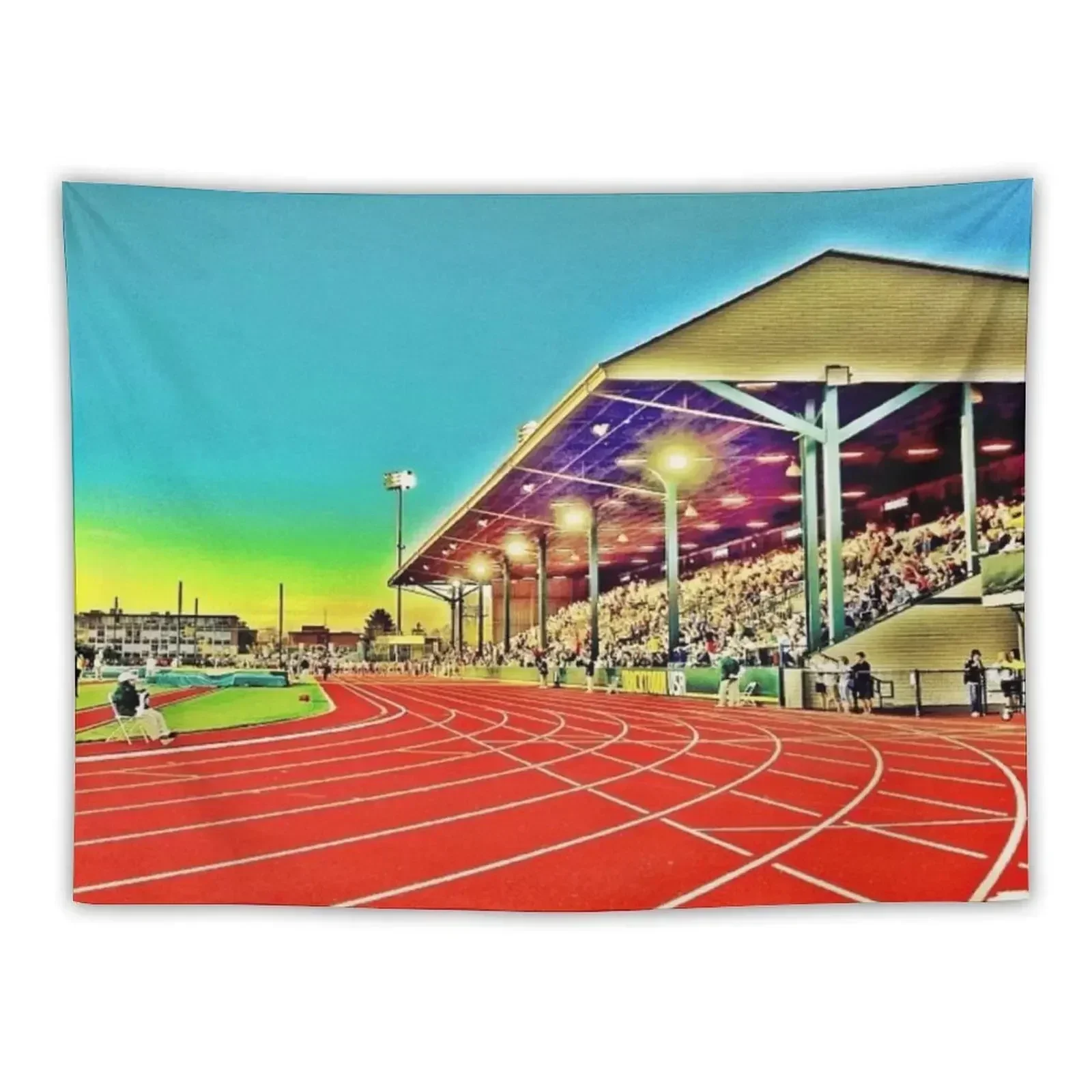 Runners Track and Field Pop Art Tapestry Wallpaper Bedroom Bedroom Decor Carpet Wall Tapestry