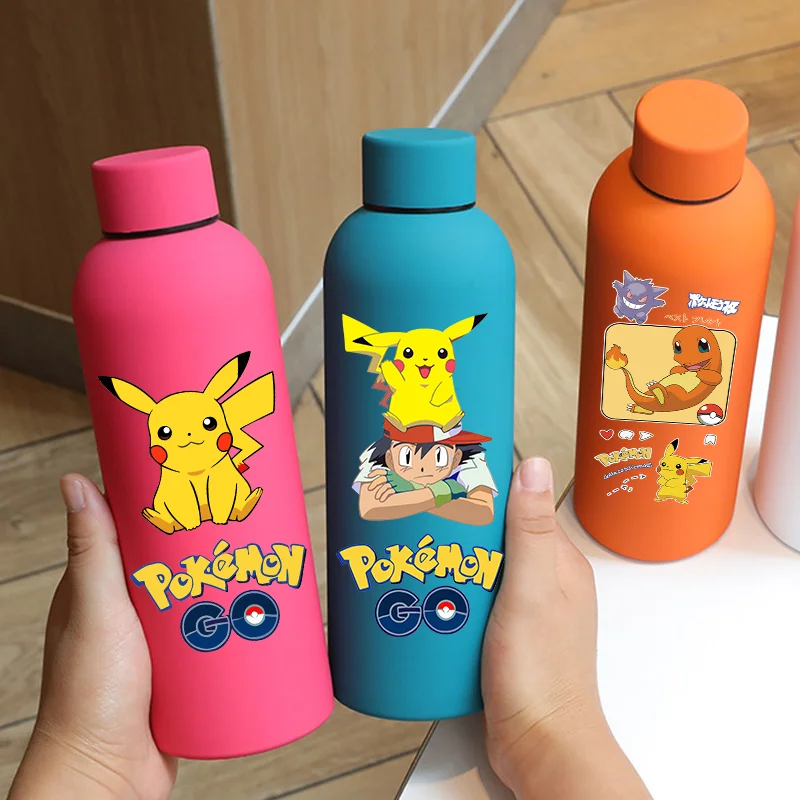 

Gourde 500ML for Poke mon Stainless Steel Thermos Cup Charizard 4color Double Layer Vacuum Rubber Paint Sport Small Mouth Bottle