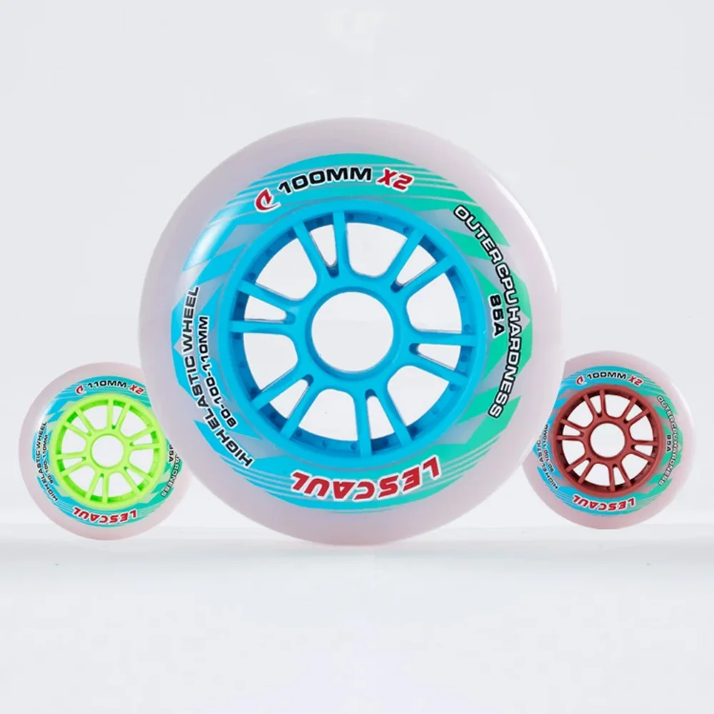High Rebound Speed Wheels 100mm 110mm Dual Hardness 65A Inner/85A Outer Professional Inline Skate Accessory AMB350