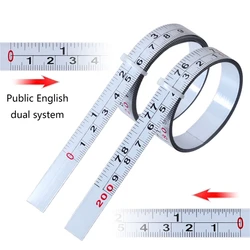 1m/2m Workbench Ruler Adhesive Tape Measure Inch & Metric Double Scale Rust-Proof Rule Self-Adhesive Measuring Tape