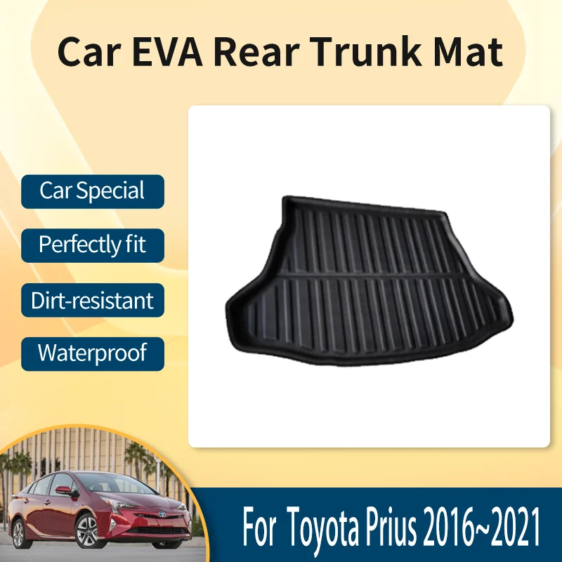 

Car EVA Rear Trunk Mats For Toyota Prius XW50 2016 2017 2018 2019 2020 2021 Anti-dirty Trunk Storage Pads Cover Auto Accessories