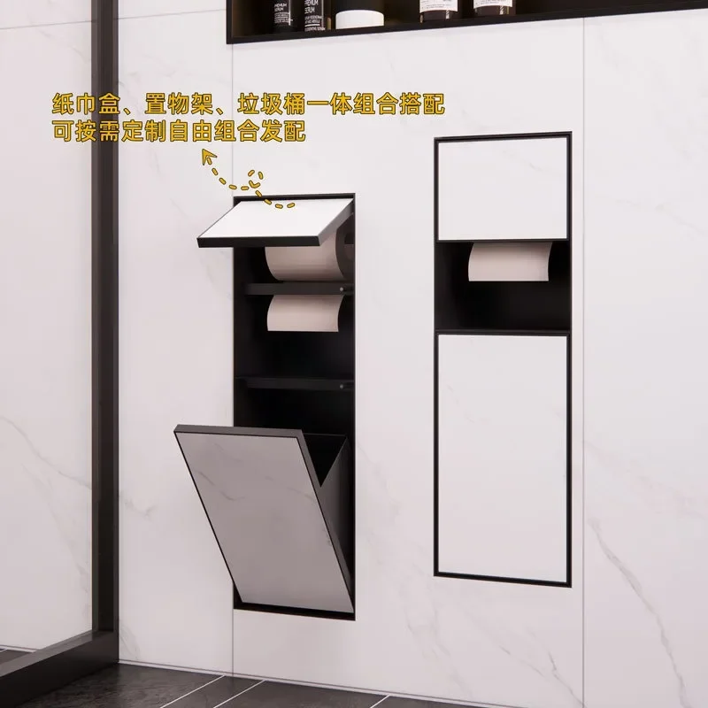 304 hidden niche toilet embedded trash can concealed tissue box toilet toilet rack