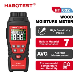 Digital Wood Moisture Meter Professional 0-58% Timber Hygrometer Wall Moisture Content Tester Paperboard Humidity Detector